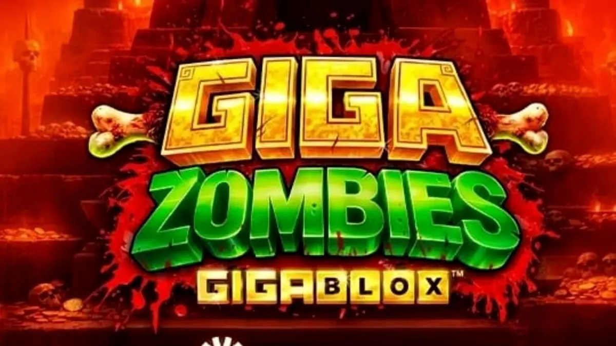 Cena de jogo do slot Giga Zombies com zumbis e temática mesoamericana